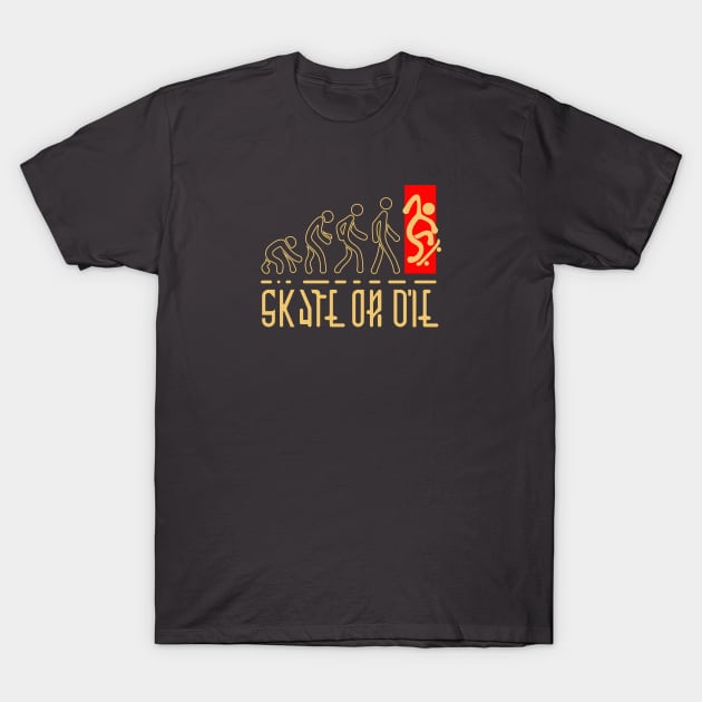 Skate is Evolution - Skate or Die T-Shirt by Monkey Business Bank